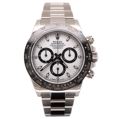 Rolex Daytona Cosmograph 40mm Panda Men Oyster White Dial Chrono Watch 116500LN