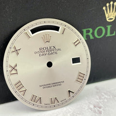 Rolex Day-Date Mens 36mm White Gold Silver Gray Roman Dial President 118239