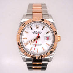 Rolex Men Datejust 36mm Turn-O-Graph 18K Rose Gold/Steel Watch Oyster 116261