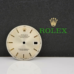 Rolex Datejust Men's 36mm 2-Tone Silver Dial Gold Stick Oyster Jubilee 16233