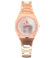 IceTime APEX Rose 40mm Men's Rose Gold Steel Watch Iced 0.10ct Diamonds