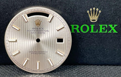 Rolex Mens Day-Date 40mm Rose Sundust Tapestry Dial Stick President Ref 228235