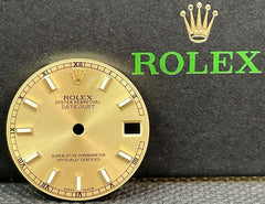 Rolex Datejust Midsize 31mm Champagne Gold Dial White Stick Dial Ref 178273