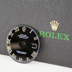 Rolex Datejust 36mm Mens Black Dial Silver Roman Oyster Jubilee 116234