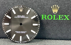 Rolex 39mm Men's Oyster Perpetual Black Dial Stick Jubilee Ref: 114300