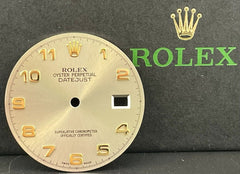 Rolex Men's Datejust 36mm Grey Dial Gold Arabic Oyster Jubilee 16233 116233