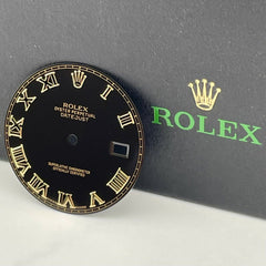 Rolex DateJust 41mm Men’s 2-Tone 18k Gold Roman Numeral Black Dial Oyster 116333