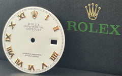 Rolex Datejust Men's 36mm White Watch Dial Rose Gold Roman Jubilee Ref 116231