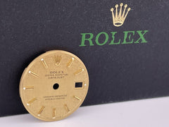 Rolex Datejust Ladies 26mm Yellow Gold Linen Stick Dial Oyster Jubilee Ref 69173