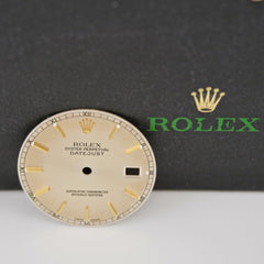 Rolex Datejust Men's 36mm 2-Tone Silver Dial Gold Stick Oyster Jubilee 16233