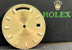 Rolex Mens Day-Date 41mm Champagne Gold Dial Stick Markers President Ref 218238