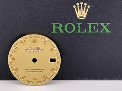 Rolex Datejust Ladies 26mm Gold Dial Gold Arabic Markers Ref: 69173 79173