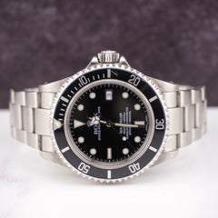 Rolex Sea-Dweller Date 40mm Black Dial Stainless Steel Oyster Watch REF 16600