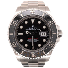 Rolex Sea-Dweller 43mm Ceramic Black Red Writing Dial Steel Oyster Watch 126600