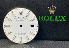 Rolex Datejust 36mm Mens 18k Rose Gold White Dial Stick Rose Silver 126231