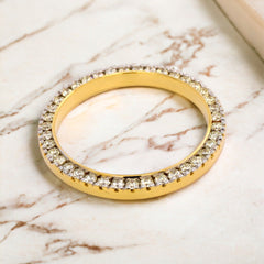 2.0 Carat PRONG Diamond Bezel Yellow Plated FOR Rolex 31mm Datejust Midsize