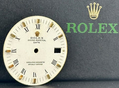 Rolex Date Men's 34mm Two Tone Gold Roman White Dial Oyster Jubilee 1501 1505