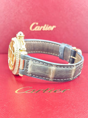 Cartier Pasha 32mm Yellow Gold Custom Iced Out 6ct Genuine Diamonds Ref 2399