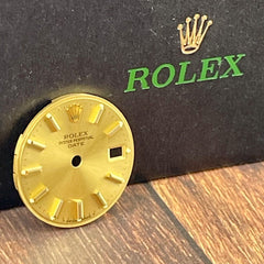 Rolex Date Ladies 26mm Gold Dial Gold Stick Oyster Jubilee Ref 69173 6917