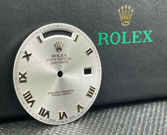 Rolex Day-Date 2 II 41mm Silver Roman Dial White Gold Watch President Ref 218239