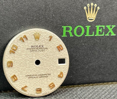 ROLEX DATEJUST MIDSIZE 31mm REF 68273 COMPUTER DIAL BEIGE w/GOLD ARABIC MARKERS