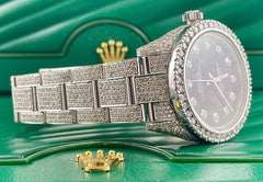 Rolex Oyster Perpetual Ladies 31mm Watch ICED 11ct Genuine Diamonds Ref 177200