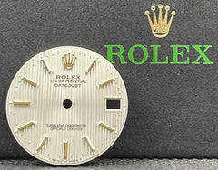 Rolex Datejust Midsize 31mm Silver Tapestry Dial Gold Stick Oyster Jubilee 68273