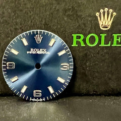 Rolex Oyster Perpetual Midsize 31mm Blue Dial Silver Stick Arabic Ref: 77080