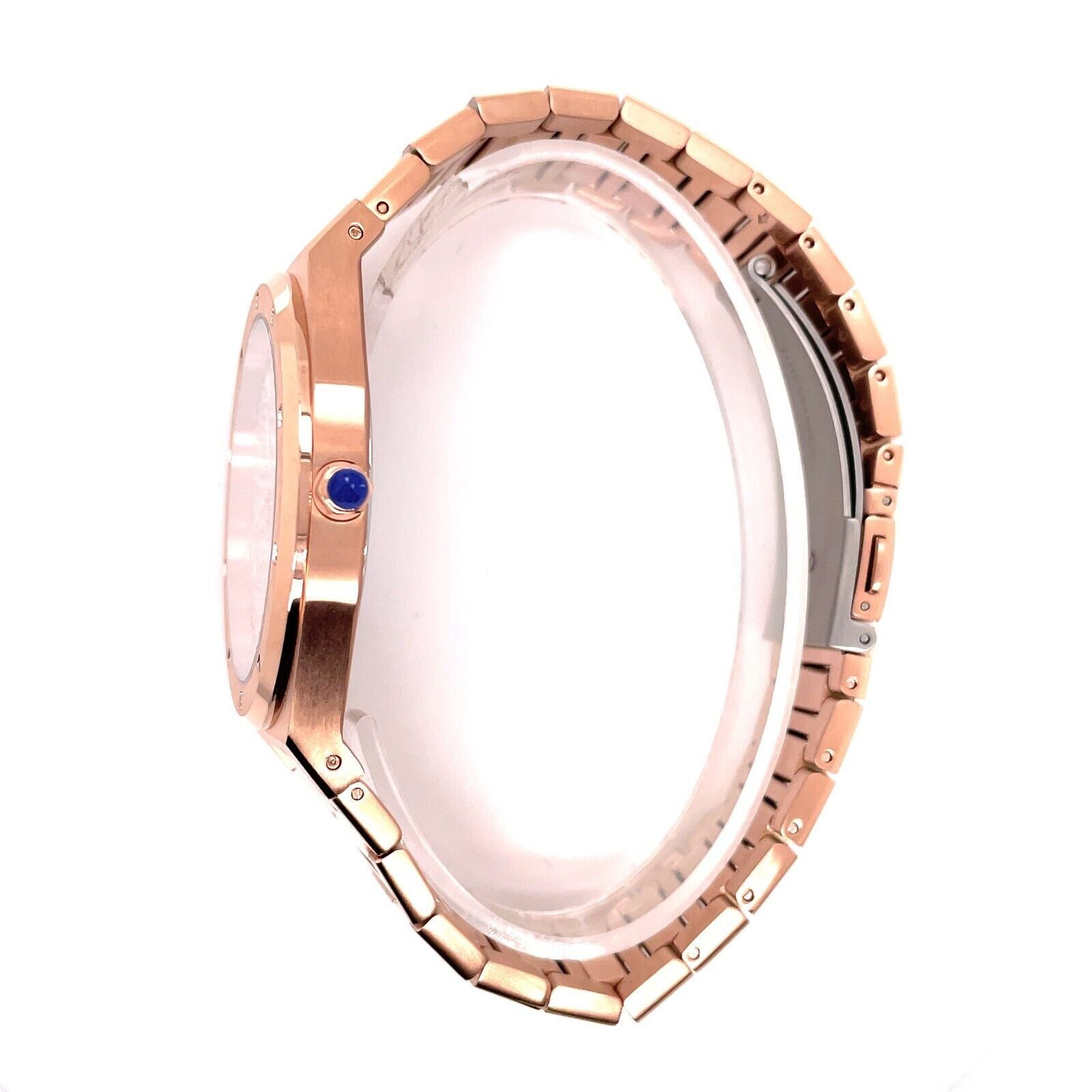 IceTime ROYAL Rose 34mm Ladies Rose Gold Steel Watch Iced 0.10ct