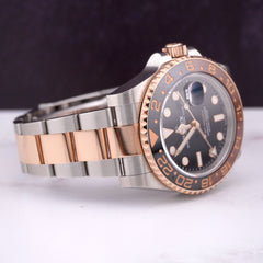 Rolex GMT-Master II RootBeer 40mm 18k Rose Gold/Steel Oyster Mens Watch 126711