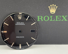 Rolex REFINISHED Oysterdate Precision Men's 34mm Stainless Steel Black Dial 6694