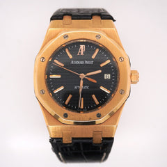 Audemars Piguet Royal Oak 18K Rose Gold  "JUMBO" 39mm Black Dial Watch 15300OR