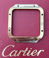 Cartier Santos Lg Model 18k Yellow Gold Bezel Men's 39.8mm Reference CRWGSA0029