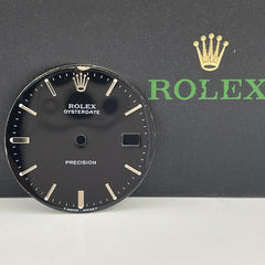 Rolex REFINISHED Oysterdate Precision Men's 34mm Stainless Steel Black Dial 6694