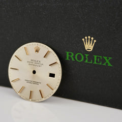 Rolex Datejust Men's 36mm 2-Tone Silver Dial Gold Stick Oyster Jubilee 16013