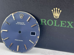 Rolex Oyster 34mm OysterDate Precision Steel Blue Dial Silver Stick Ref: 6694