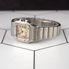 Cartier Santos Galbee 24mm Automatic Steel Silver Dial Ladies Watch 2423