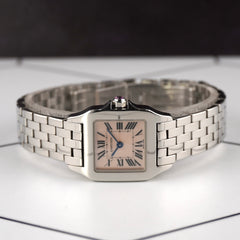 Cartier Santos 20mm Demoiselle MOP Dial Steel Ladies Watch 2698