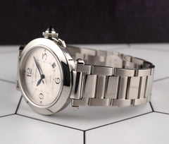 Cartier Pasha 41mm  Silver Dial Automatic Stainless Steel Mens Watch 4266