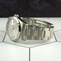 Rolex Datejust 36mm Silver Dial Smooth Bezel Steel Men's Watch 16200 Papers