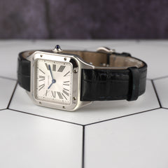 Cartier Santos Dumont 27.5mm Small Steel Ladies Watch 4242 Papers