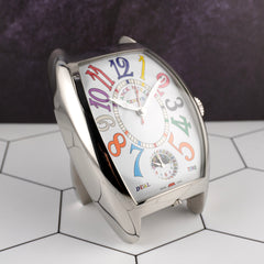 Franck Muller Dual Time Alarm Desk Clock Box Papers Ref- REVPMCURCOL AC