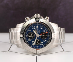 Breitling 45mm Avenger Chronograph GMT Automatic Steel Mens Watch A24315