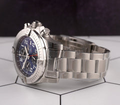 Breitling 45mm Avenger Chronograph GMT Automatic Steel Mens Watch A24315