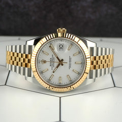Rolex Datejust 41mm 18K YG / Steel White Dial Jubilee Men's Watch 126333
