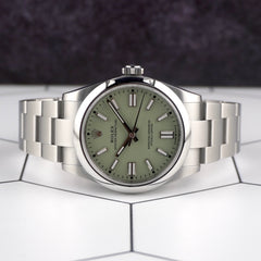Rolex Oyster Perpetual 41mm Steel Pistachio Dial Oyster Men's Watch 134300