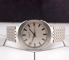 Patek Philippe 35mm Jumbo UFO Silvered sunburst Dial Steel Men's Watch 3580