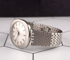 Patek Philippe 35mm Jumbo UFO Silvered sunburst Dial Steel Men's Watch 3580