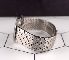 Patek Philippe 35mm Jumbo UFO Silvered sunburst Dial Steel Men's Watch 3580