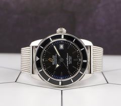 Breitling 42mm Superocean Heritage Mesh Bracelet Mens Automatic Watch A17321